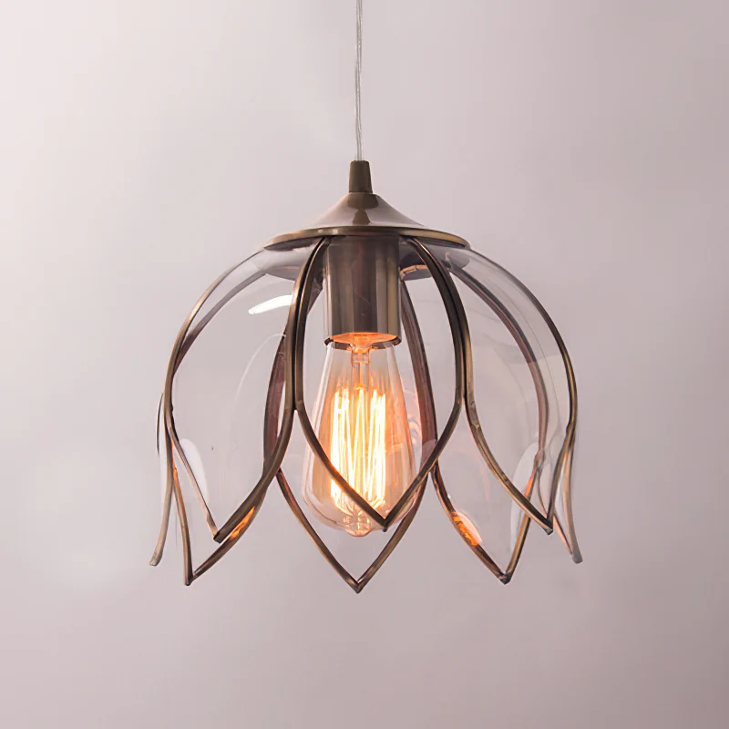 Suspension Lotus en verre