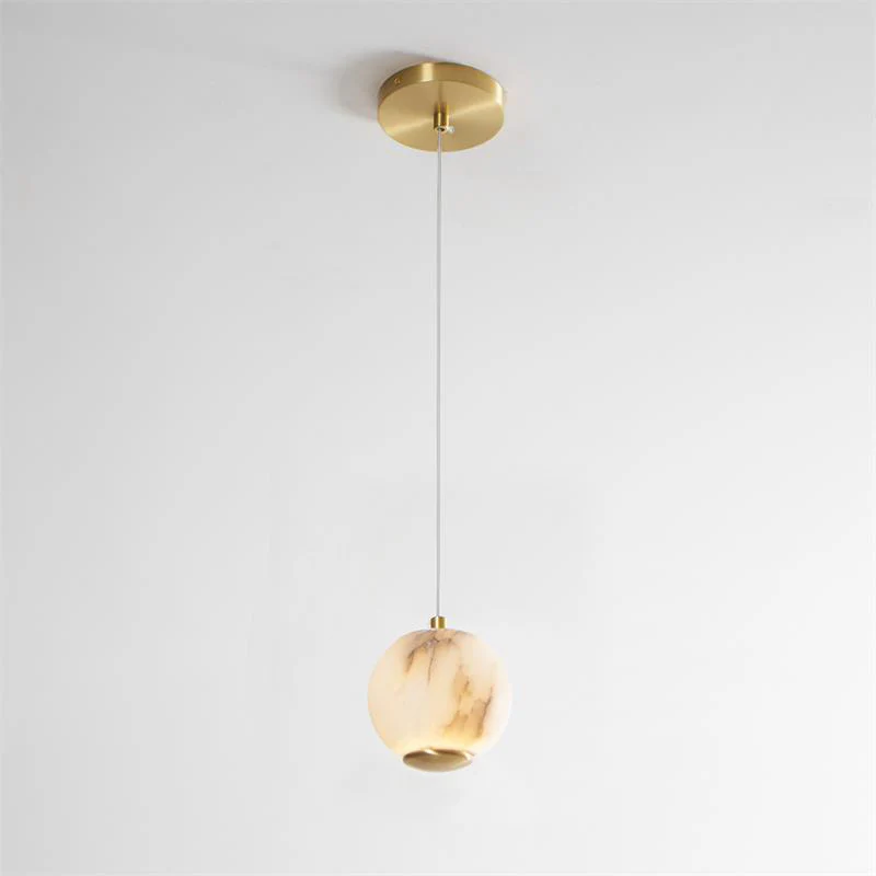 Alabaster  Orb Pendant Light