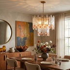 Geometric Link Tiered Chandelier