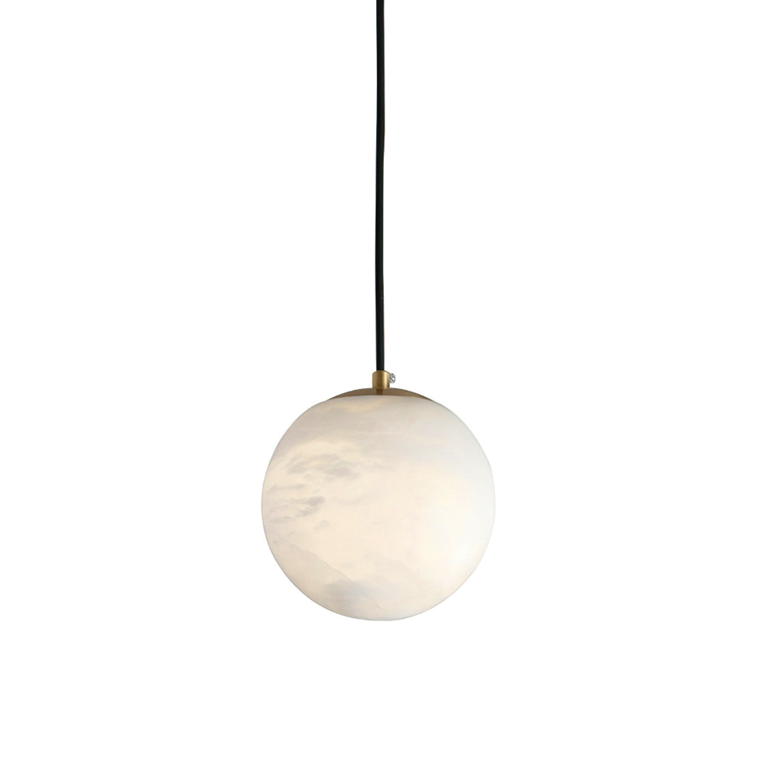 Suspension luminaire globe en albâtre