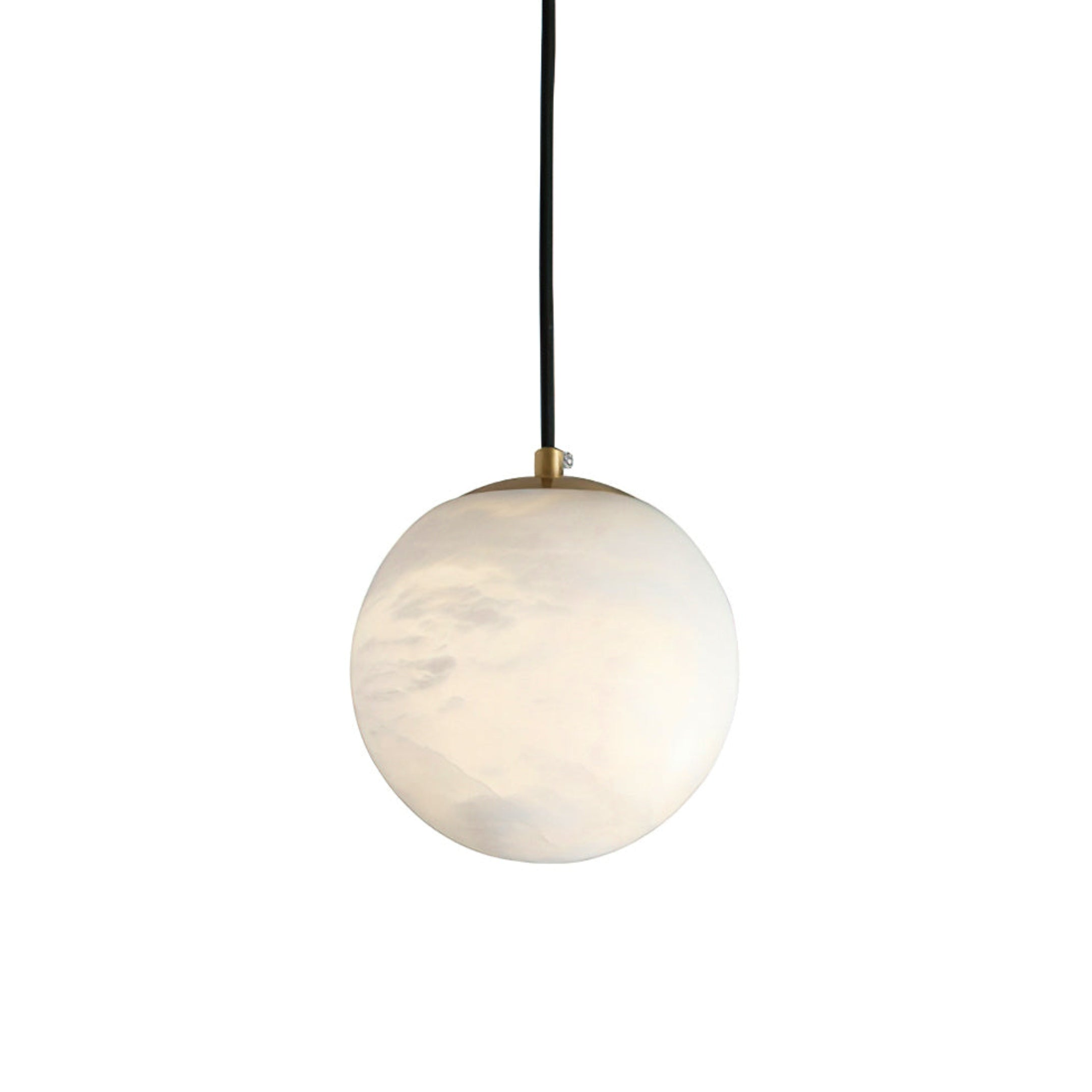 Suspension luminaire globe en albâtre
