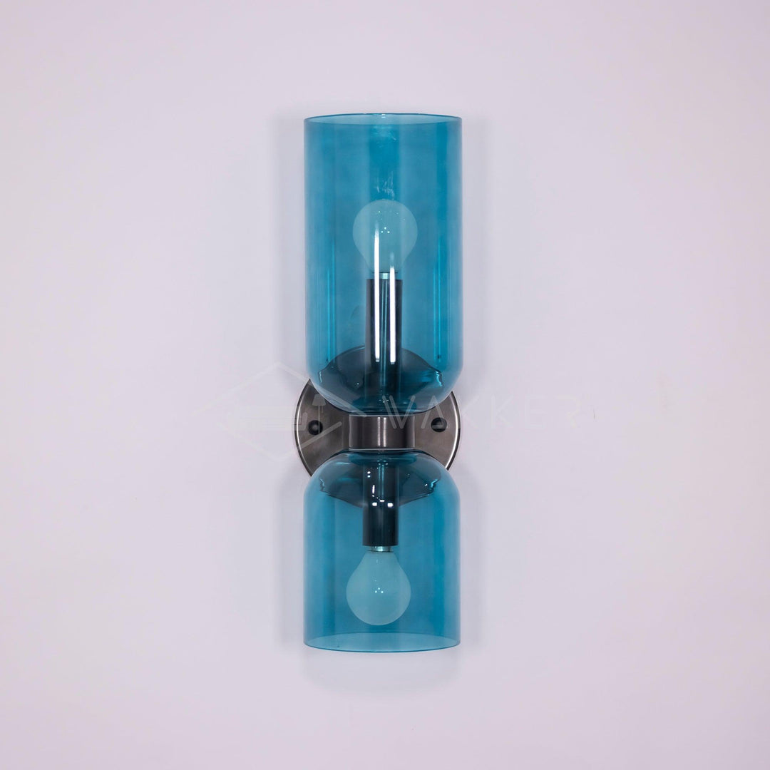 Dual Cylinder Glass Wall Sconce