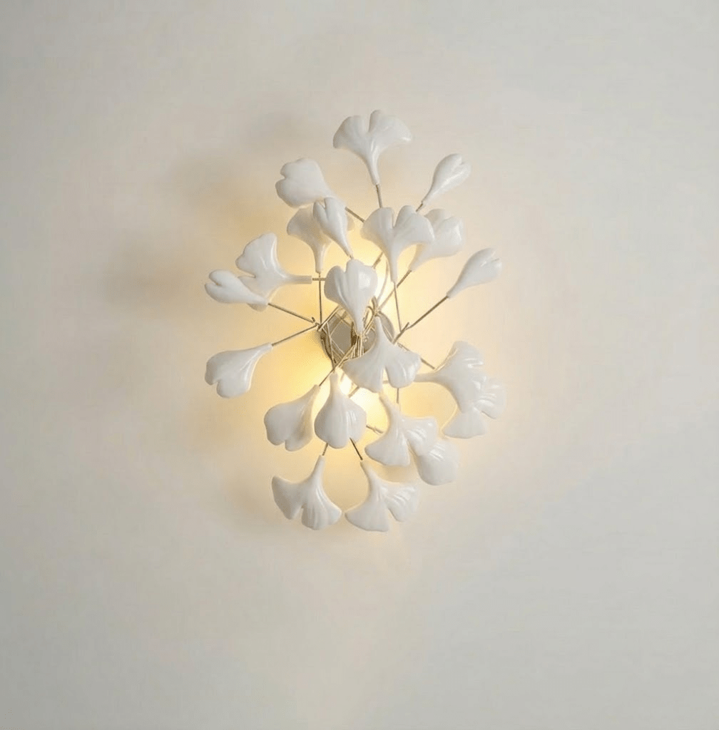 Ginkgo Ceramic Branch Sconce