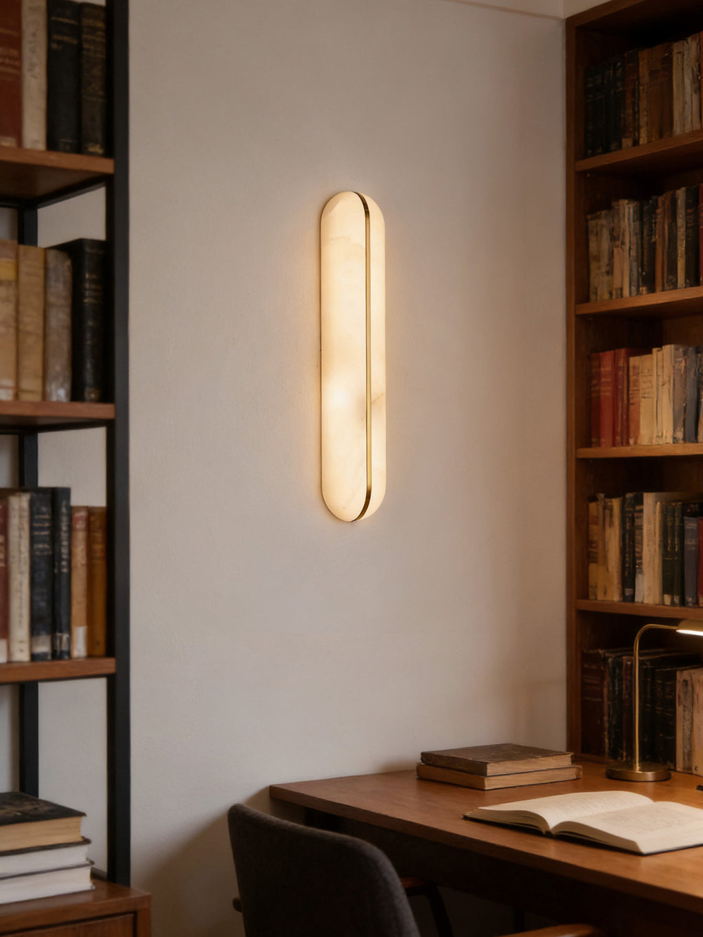 Alabaster Vertical Wall Sconce