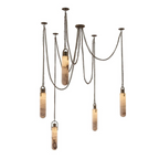 Alabaster Swag Chain Chandelier