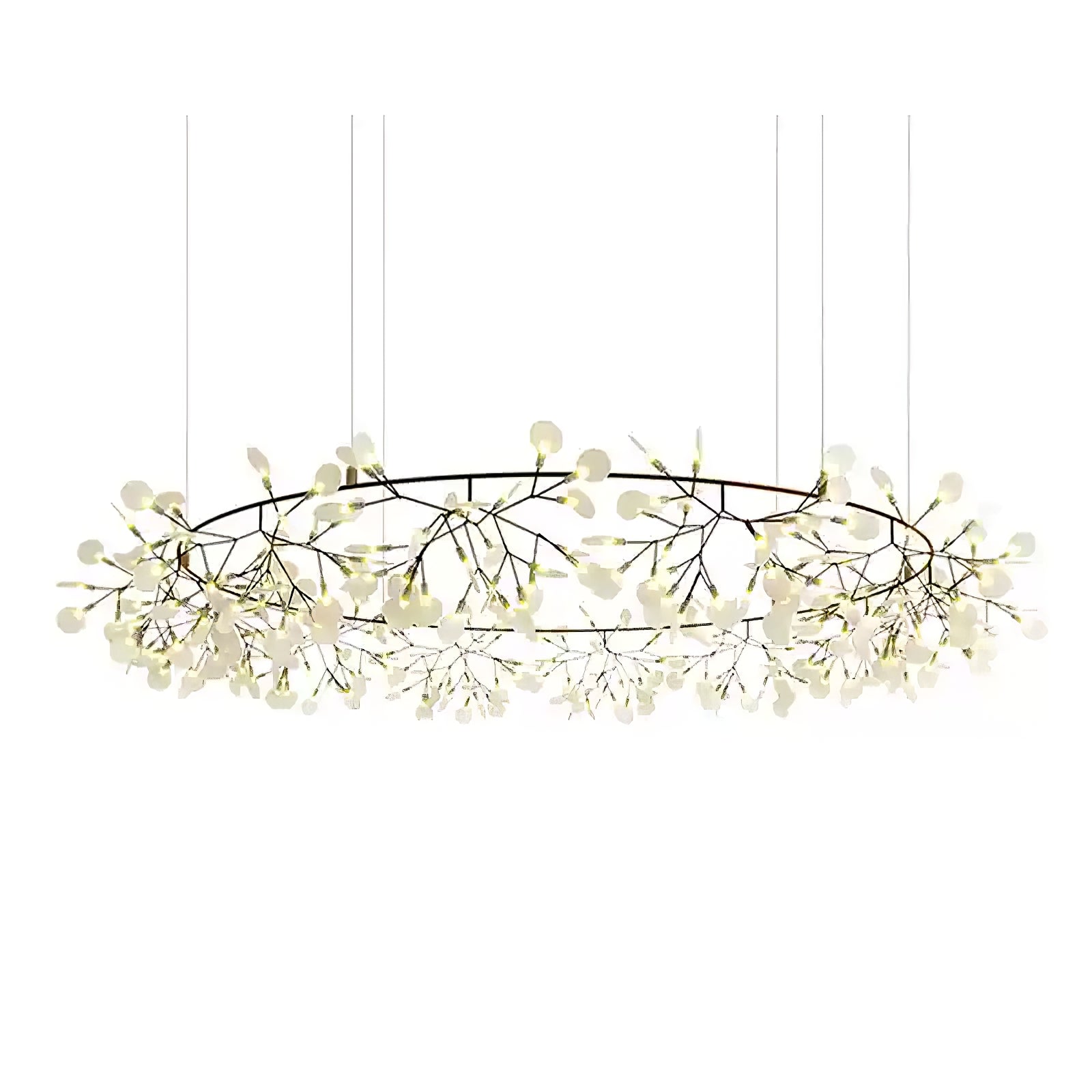 Large Ring Firefly Leaf Chandelier Studio Product Shot