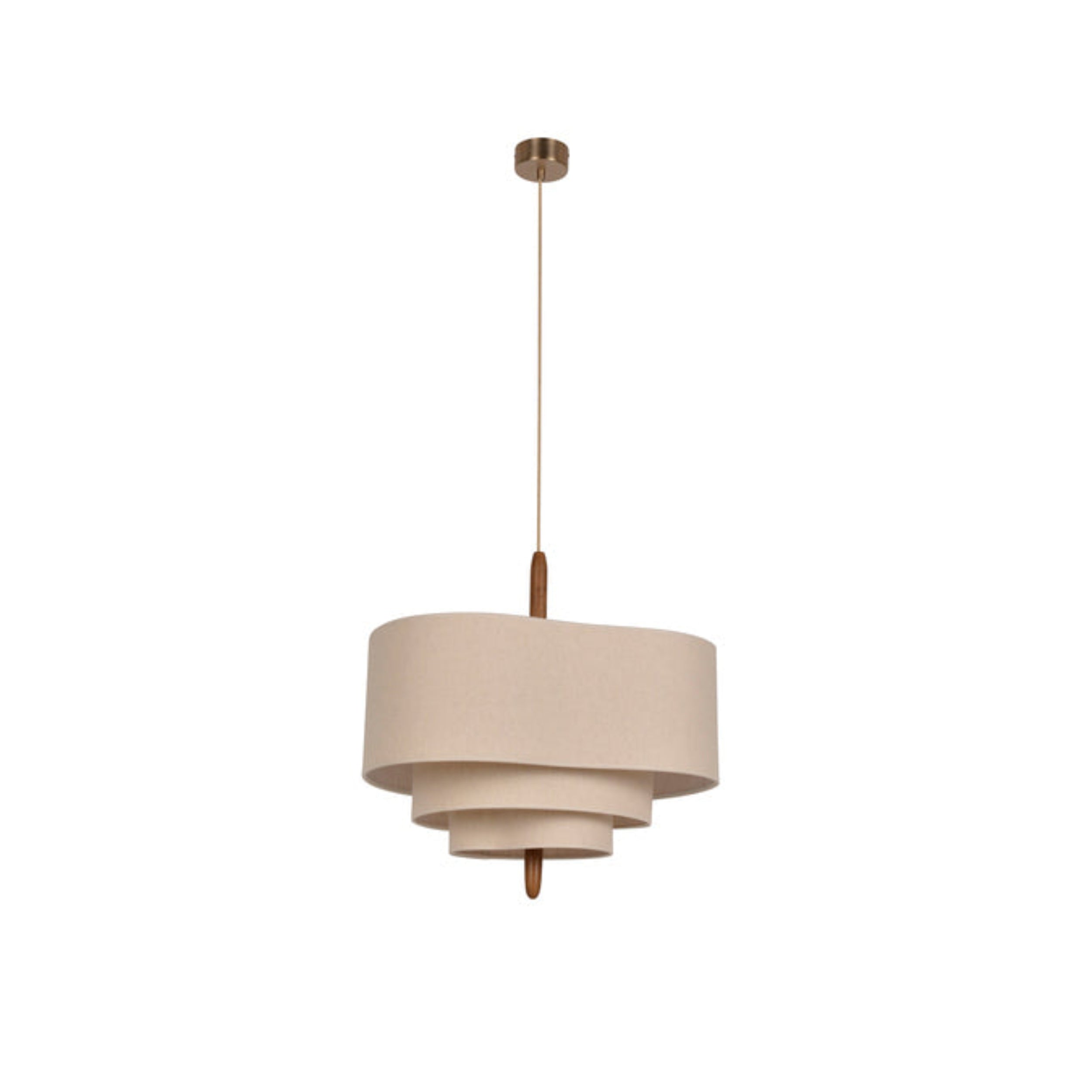 Fabric Wood Swag Pendant lamp