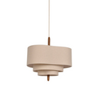 Fabric Wood Swag Pendant lamp