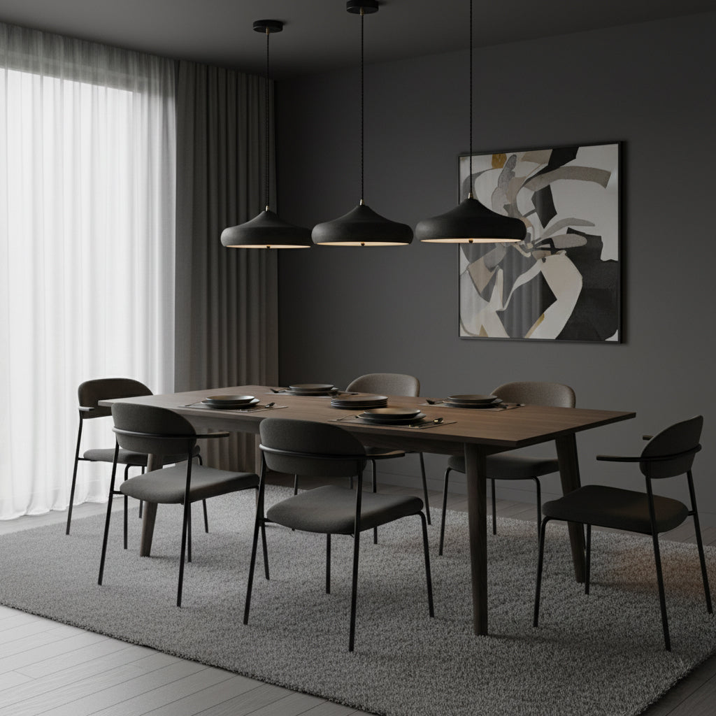 Matte Charcoal Pendant Light