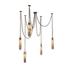 Alabaster Swag Chain Chandelier