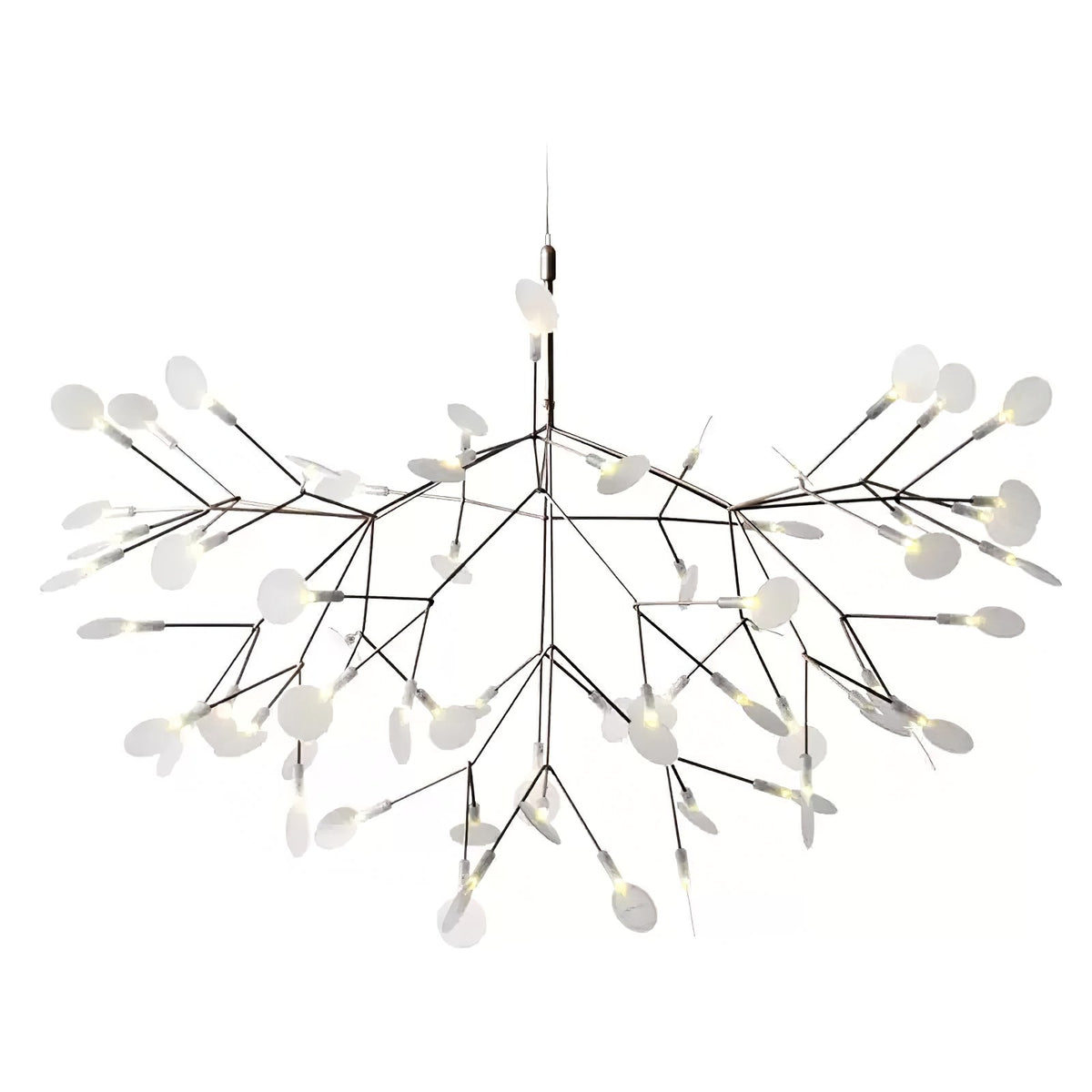 Modern Branching Leaf Chandelier Studio Product Shot