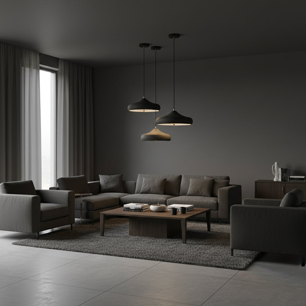 Matte Charcoal Pendant Light