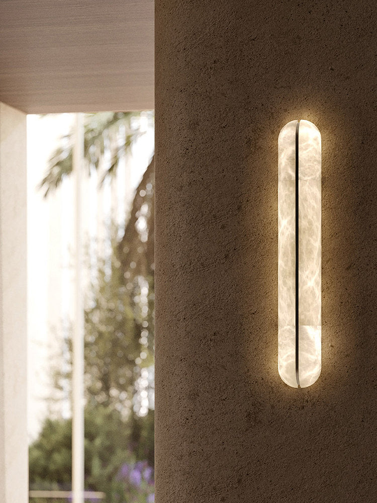 Alabaster Vertical Wall Sconce
