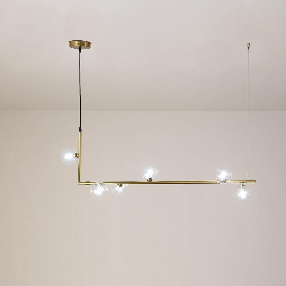 Linear Glass Orb Pendant Light