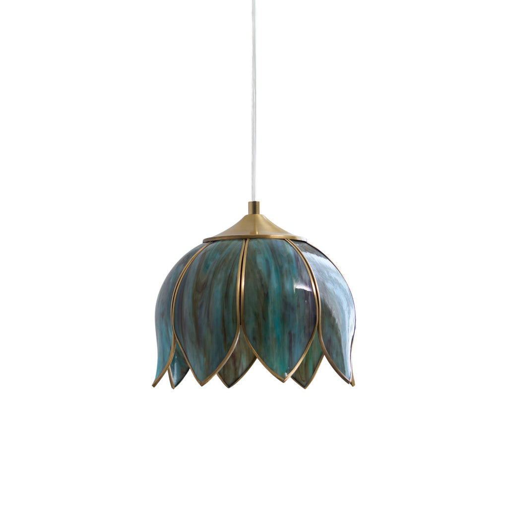 Glass Lotus Pendant Light