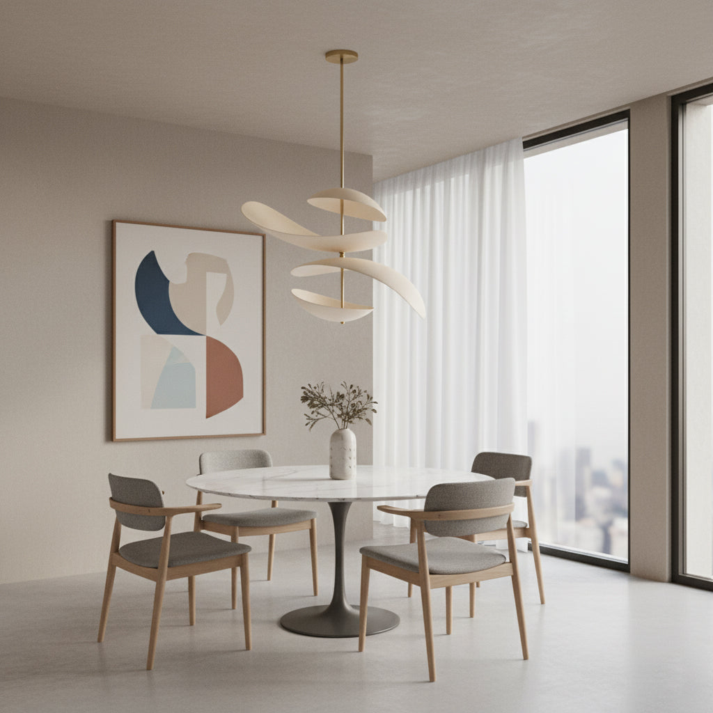 Aluminum Petal Chandelier