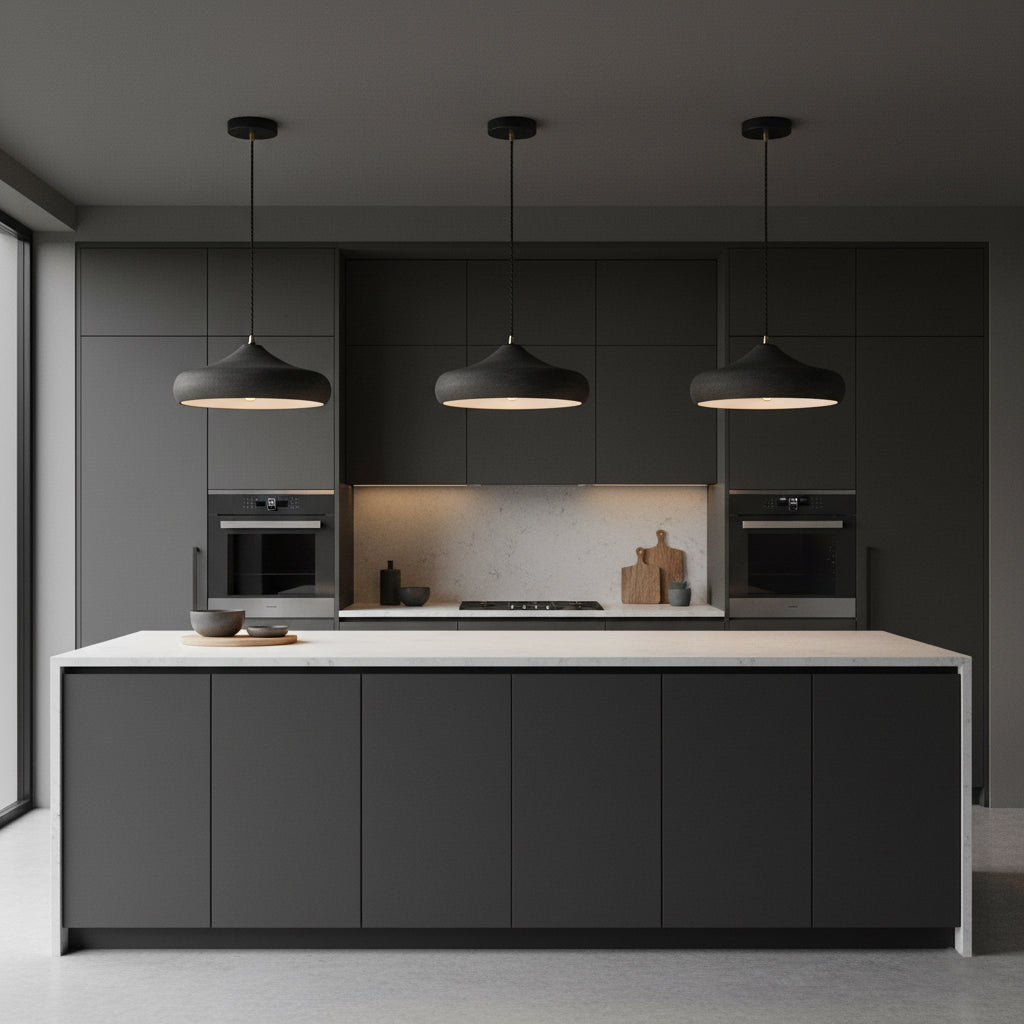 Matte Charcoal Pendant Light