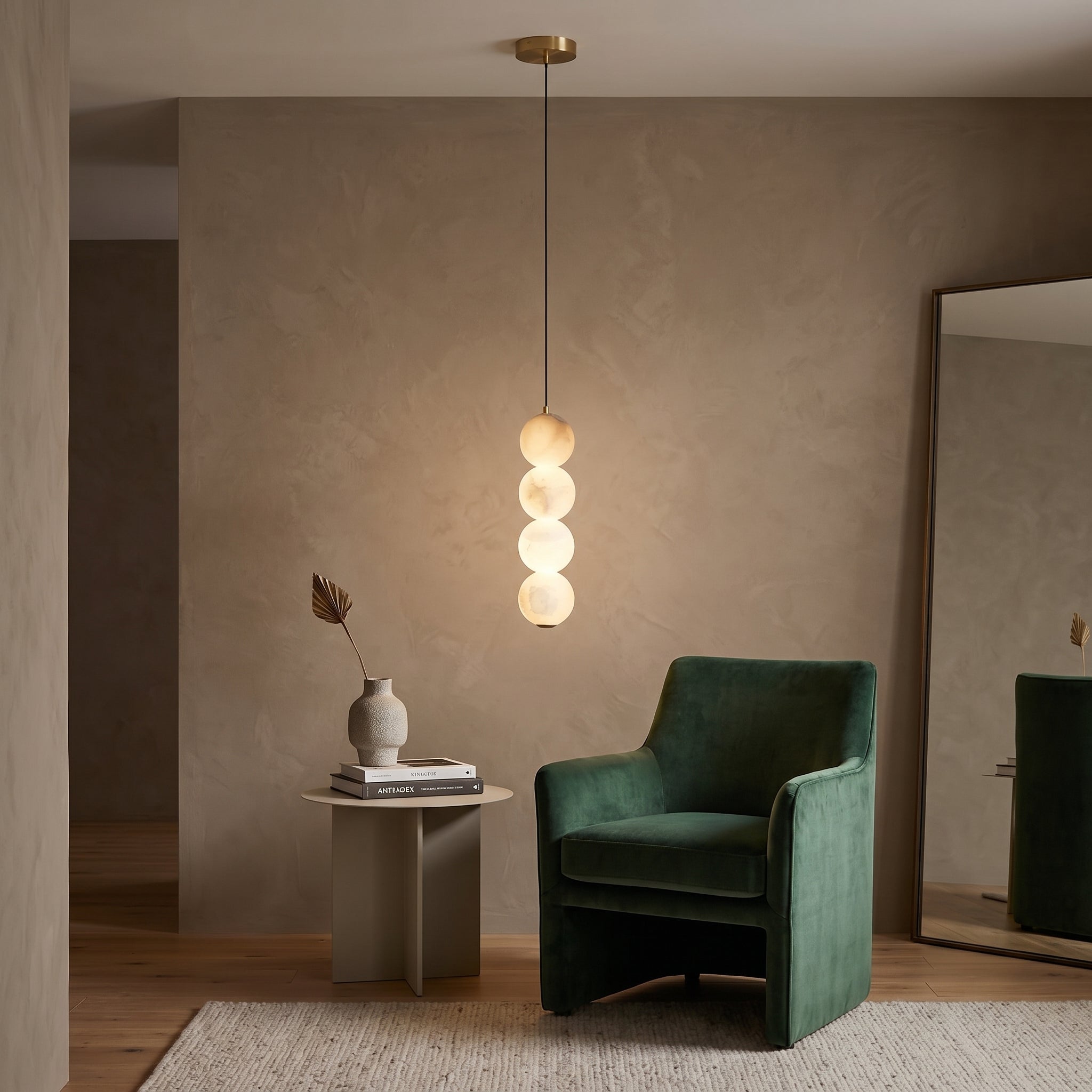 Alabaster  Orb Pendant Light