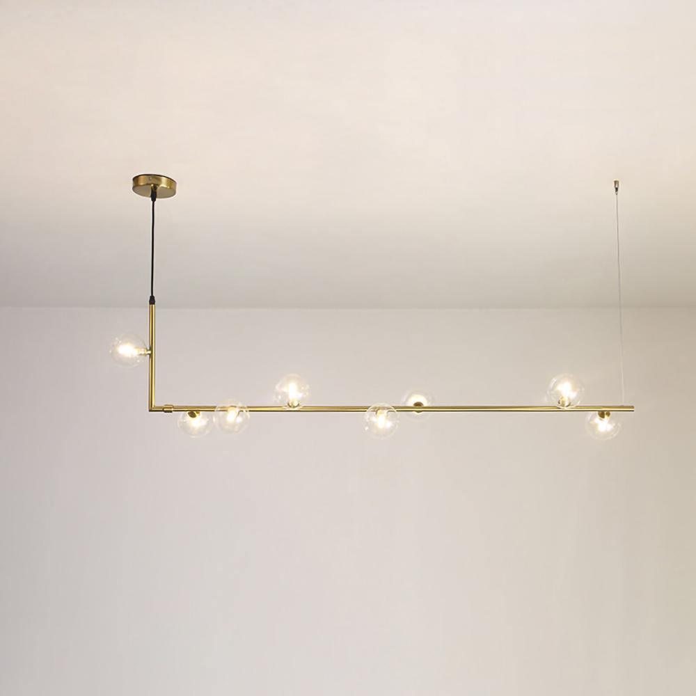 Linear Glass Orb Pendant Light
