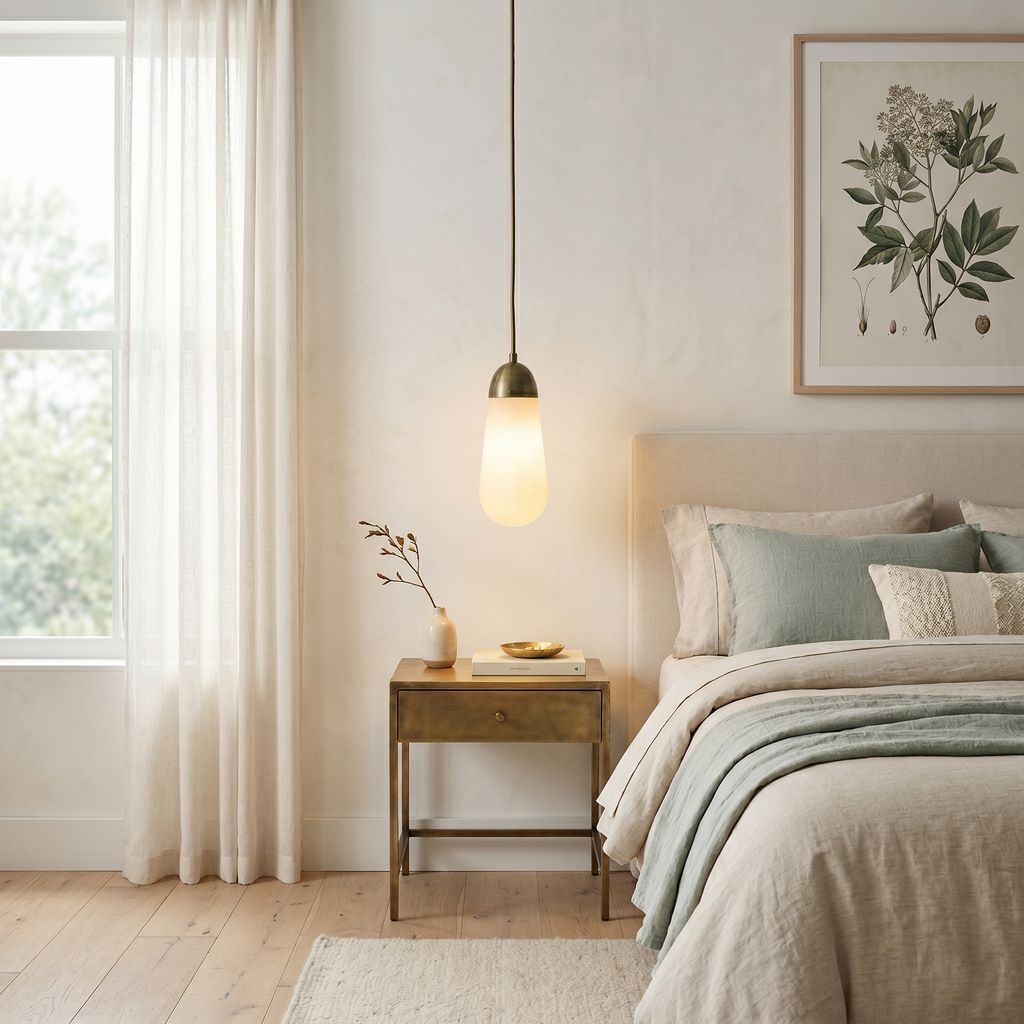 Brass  Teardrop Pendant Light