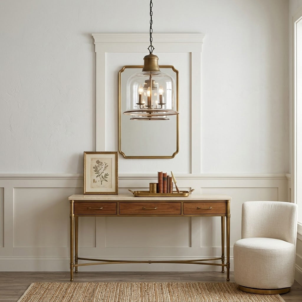 Glass Bell Pendant Light