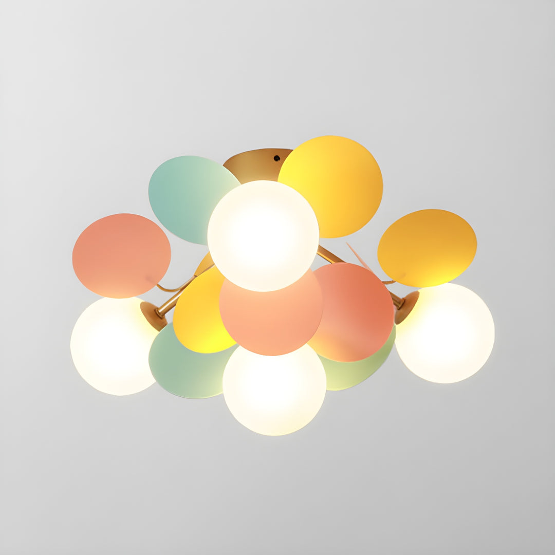 Pastel Petal Semi-Flush Mount