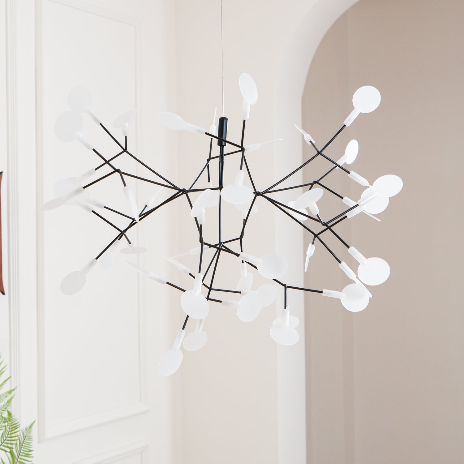 Modern Firefly Leaf Chandelier Studio Display