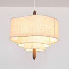 Fabric Wood Swag Pendant lamp