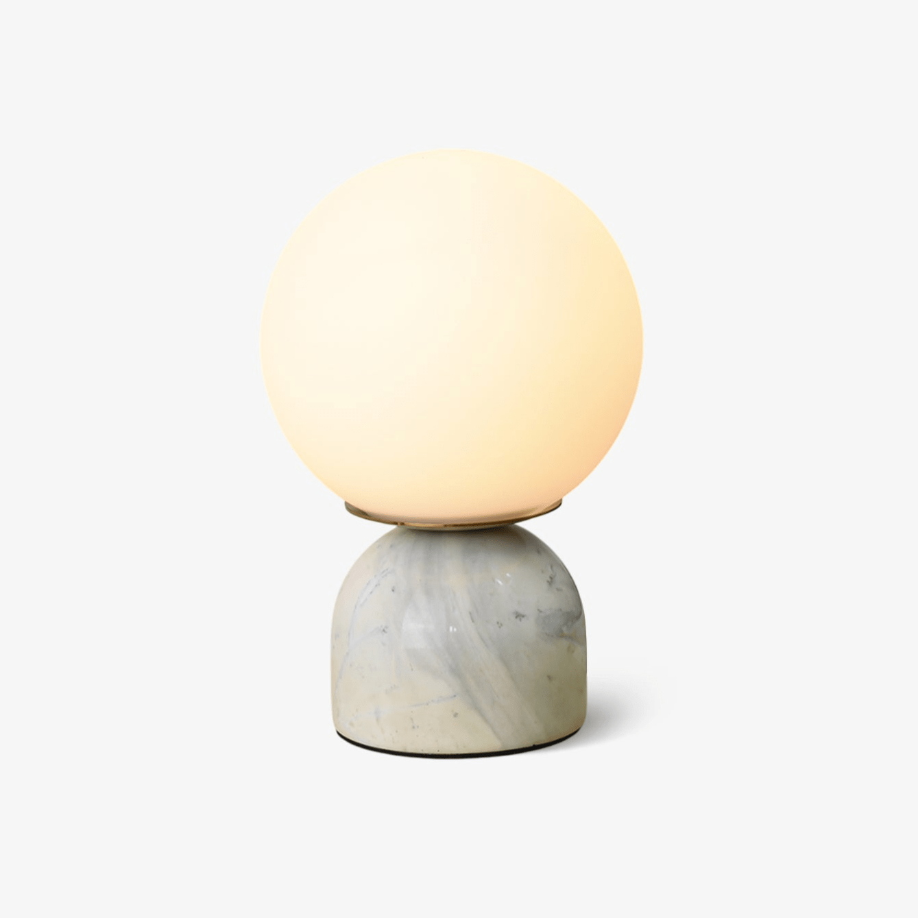 Grey Marble Globe Table Lamp Studio Product Shot
