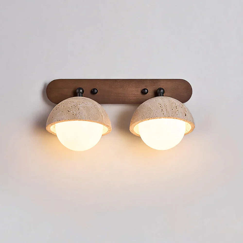 Globe Pecherna Travertine Wall Sconce