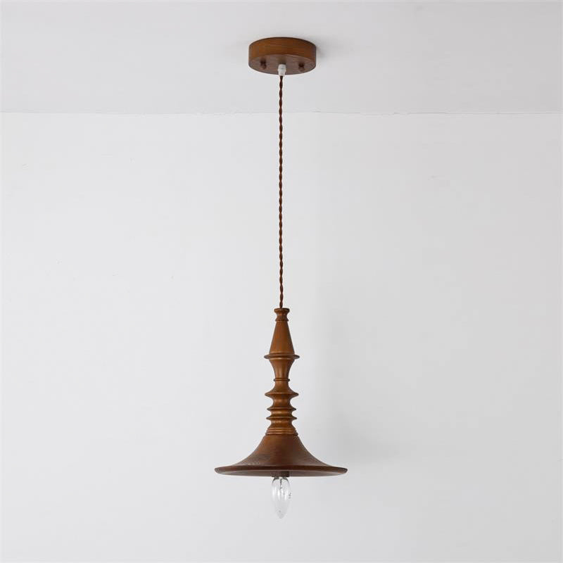 Walnut Spindle Pendant lamp
