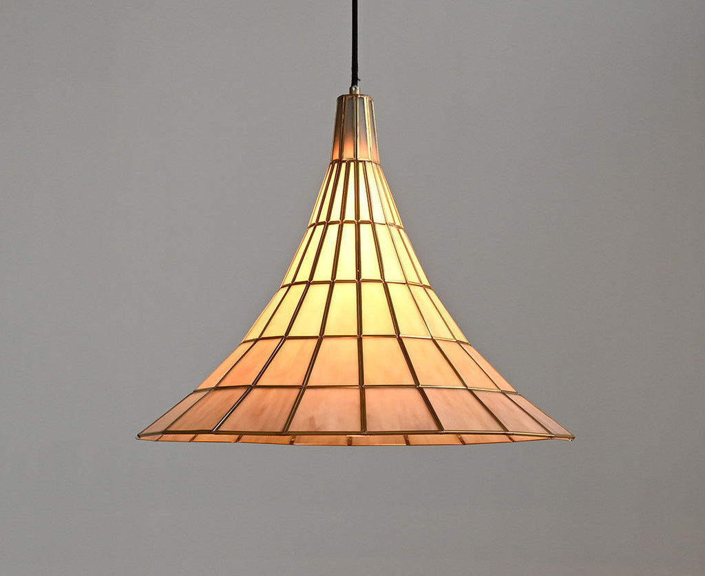 Conical Stained Glass Pendant
