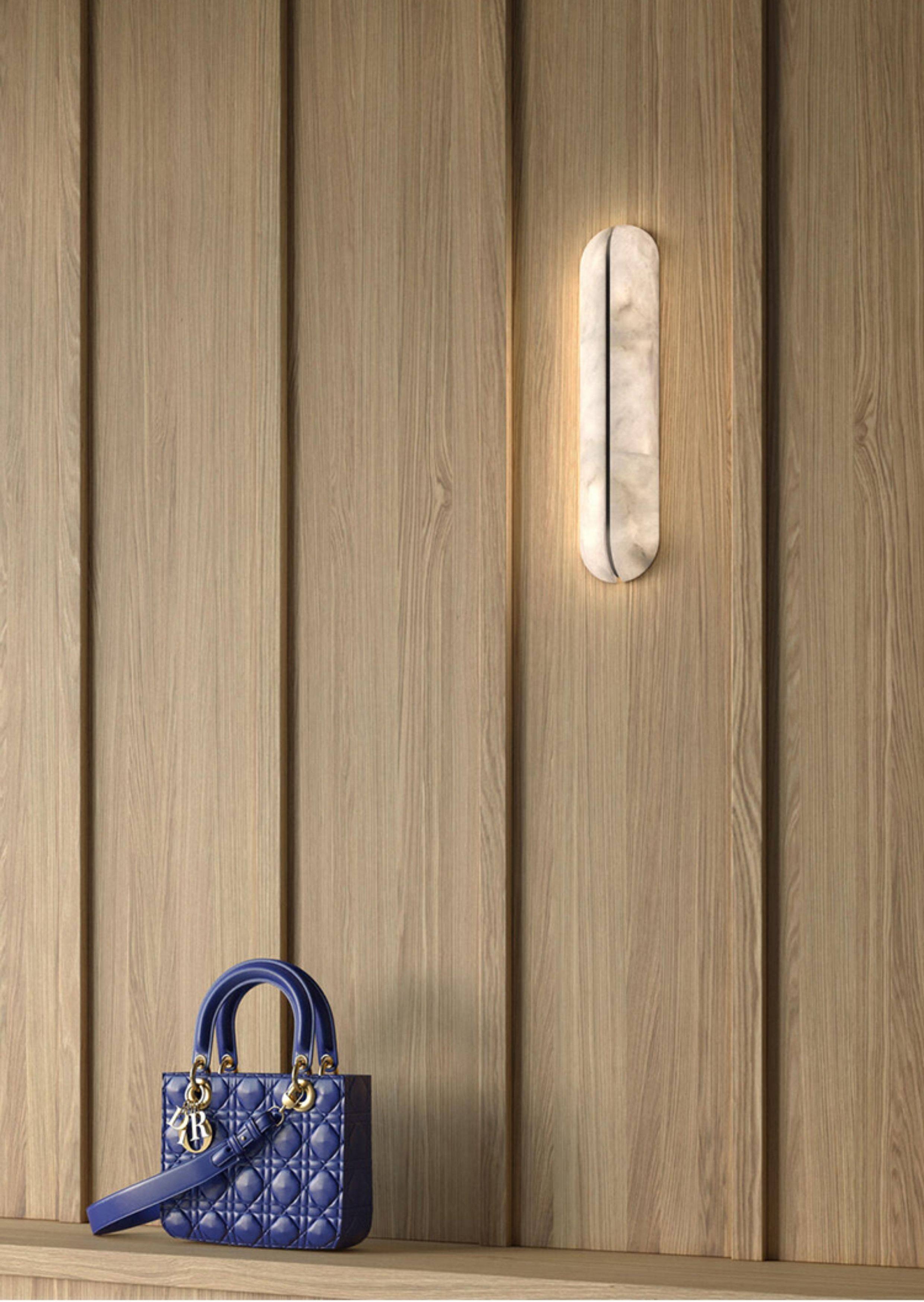 Alabaster Vertical Wall Sconce