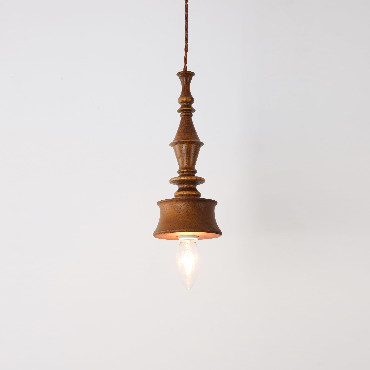 Walnut Spindle Pendant lamp