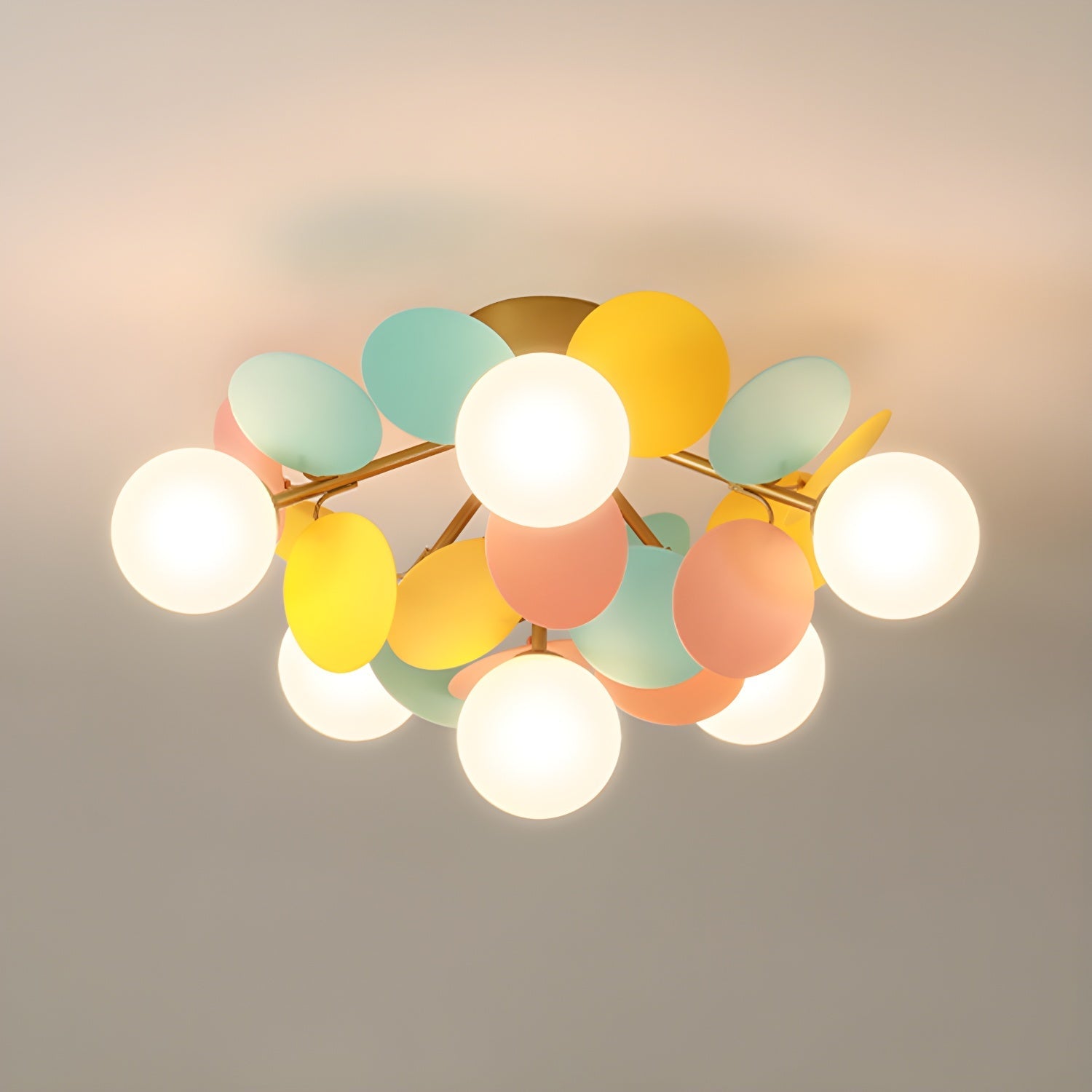 Pastel Petal Semi-Flush Mount