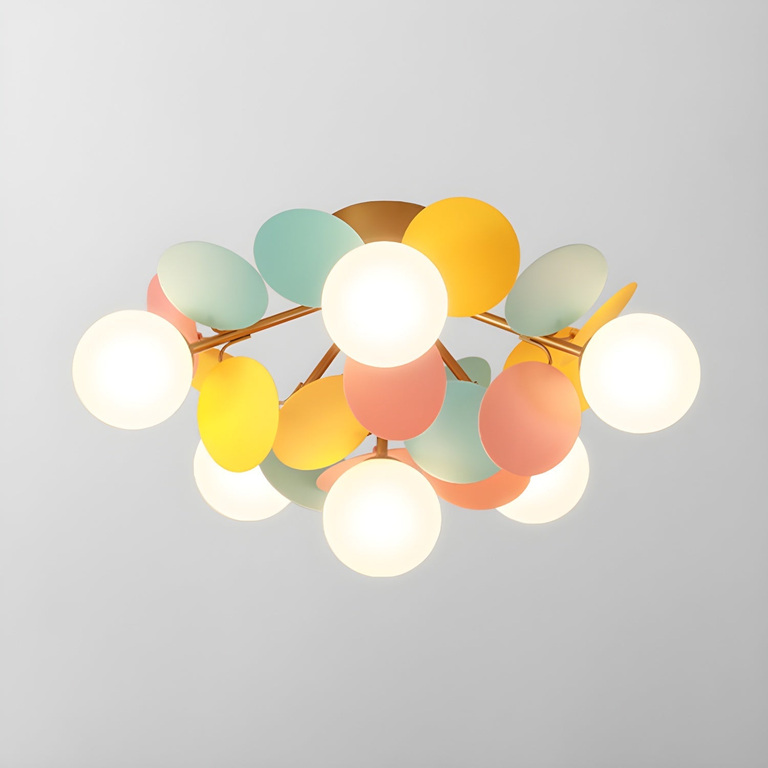Clementine Pastel Petal Semi-Flush Mount