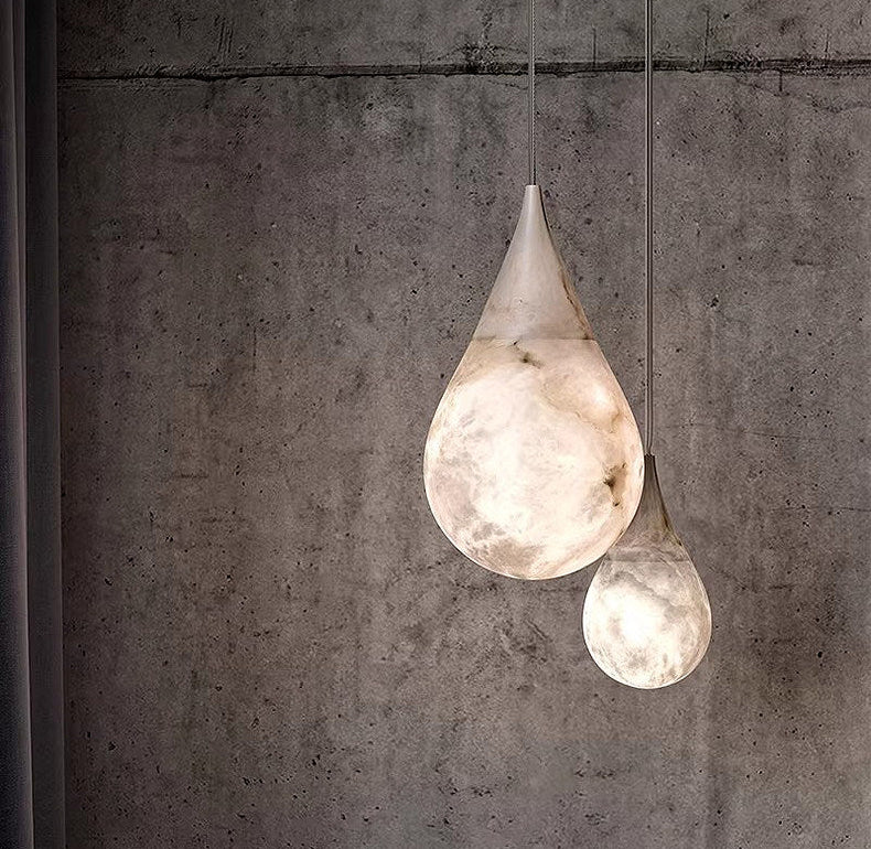 Tova Teardrop Alabaster Pendant Lamp