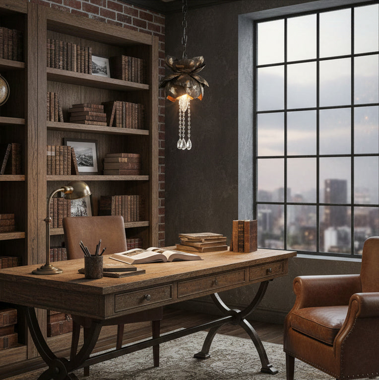 Iron Lotus Pendant Light