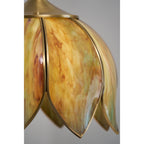 Glass Lotus Pendant Light