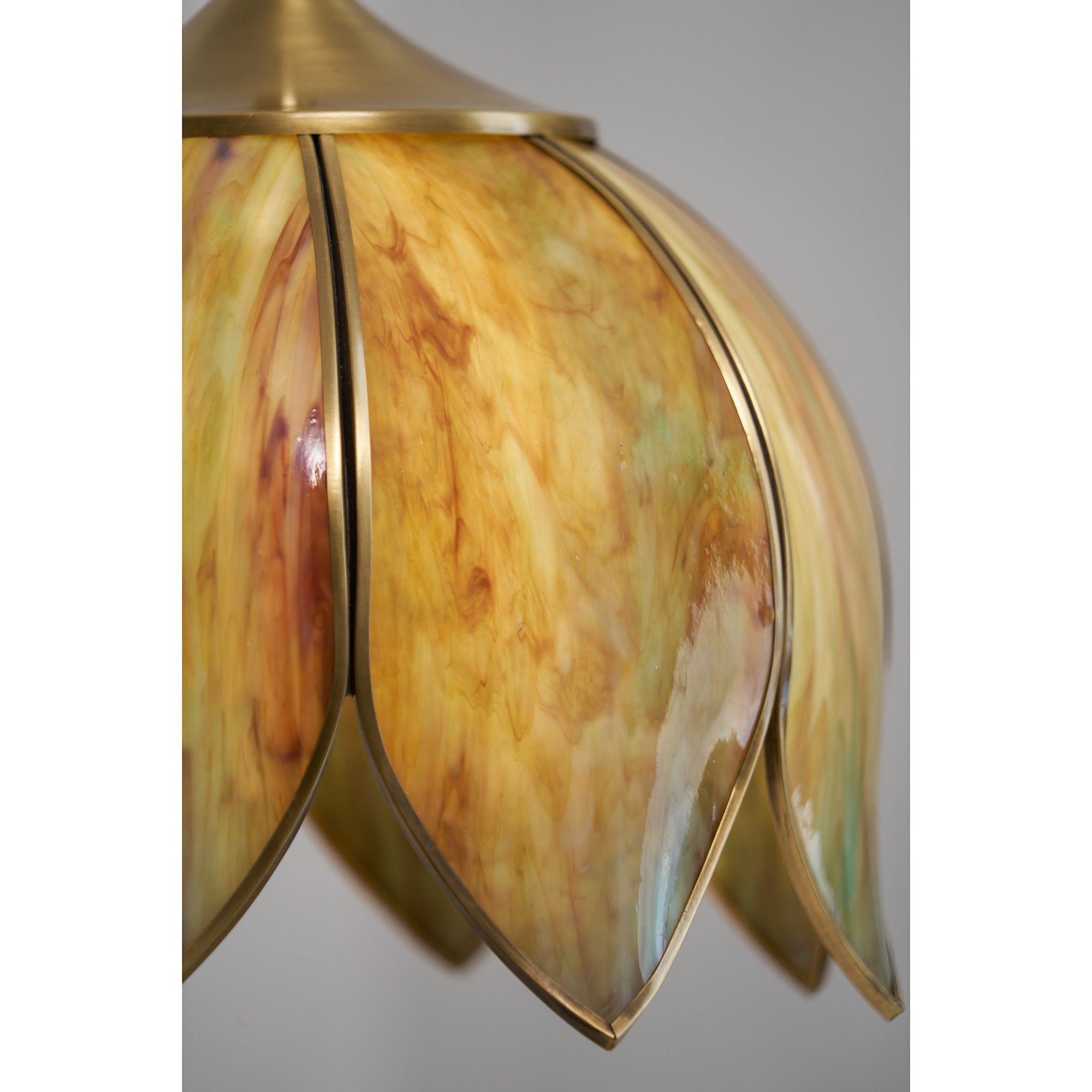 Glass Lotus Pendant Light