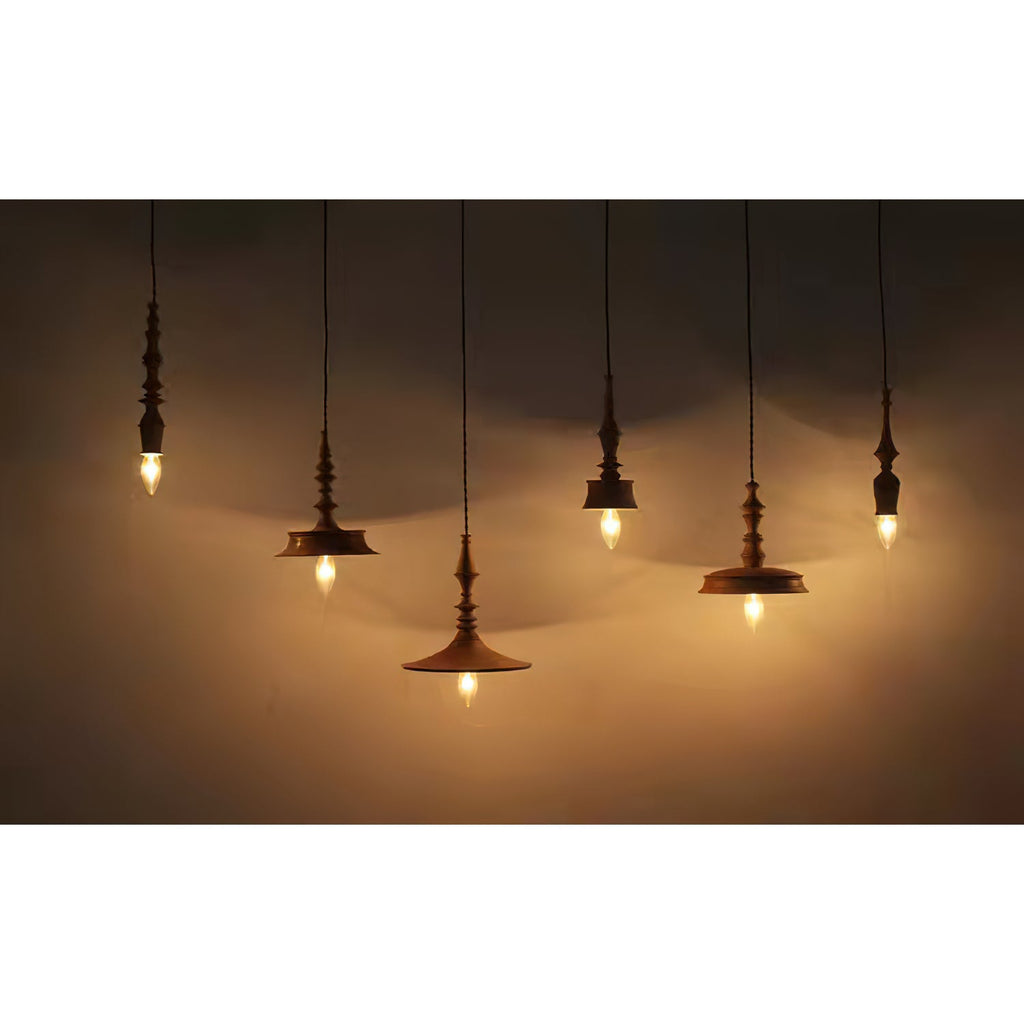 Walnut Spindle Pendant lamp