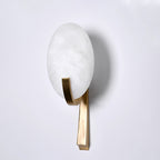 Ovale Wandleuchte aus Alabaster
