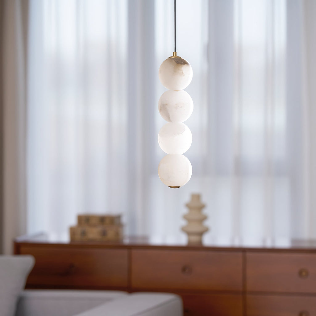 Alabaster  Orb Pendant Light