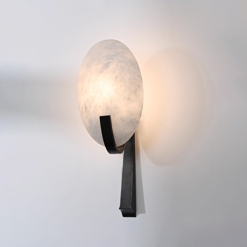 Alabaster Oval Wall Sconce