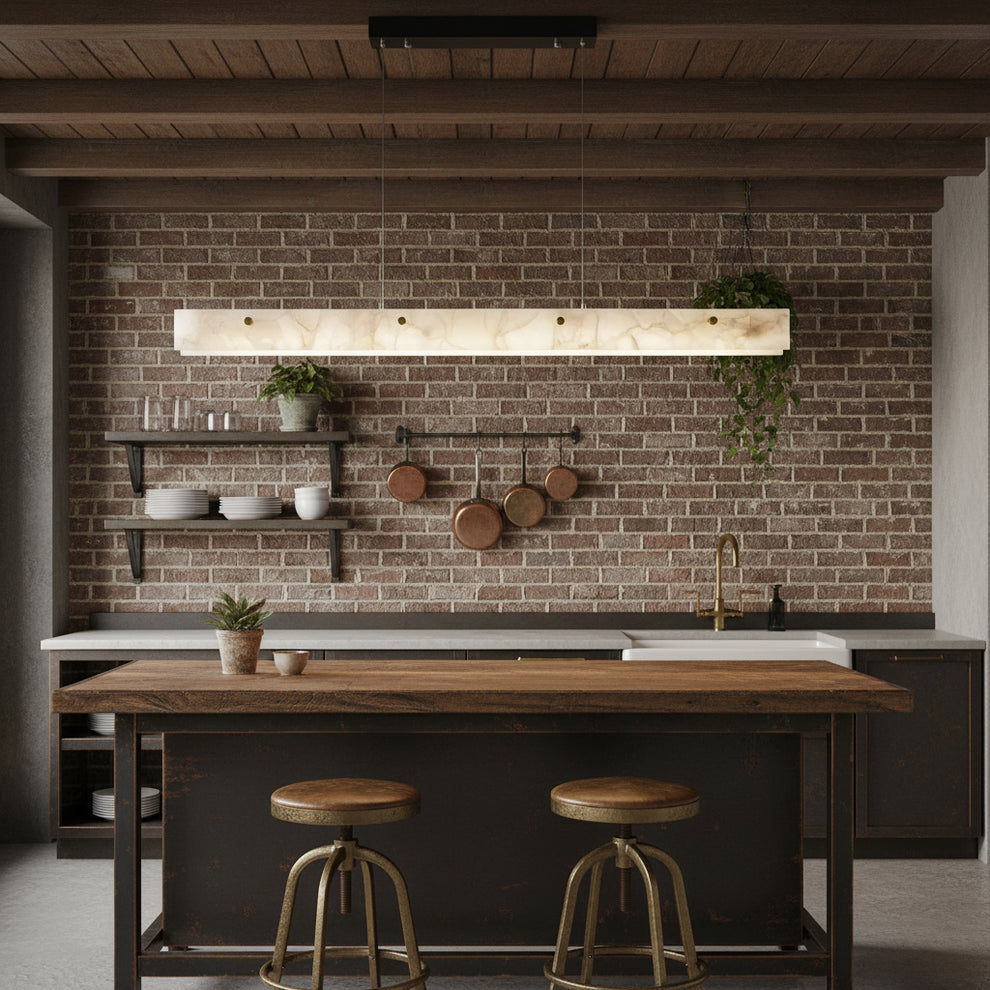 Alabaster Linear Pendant Light