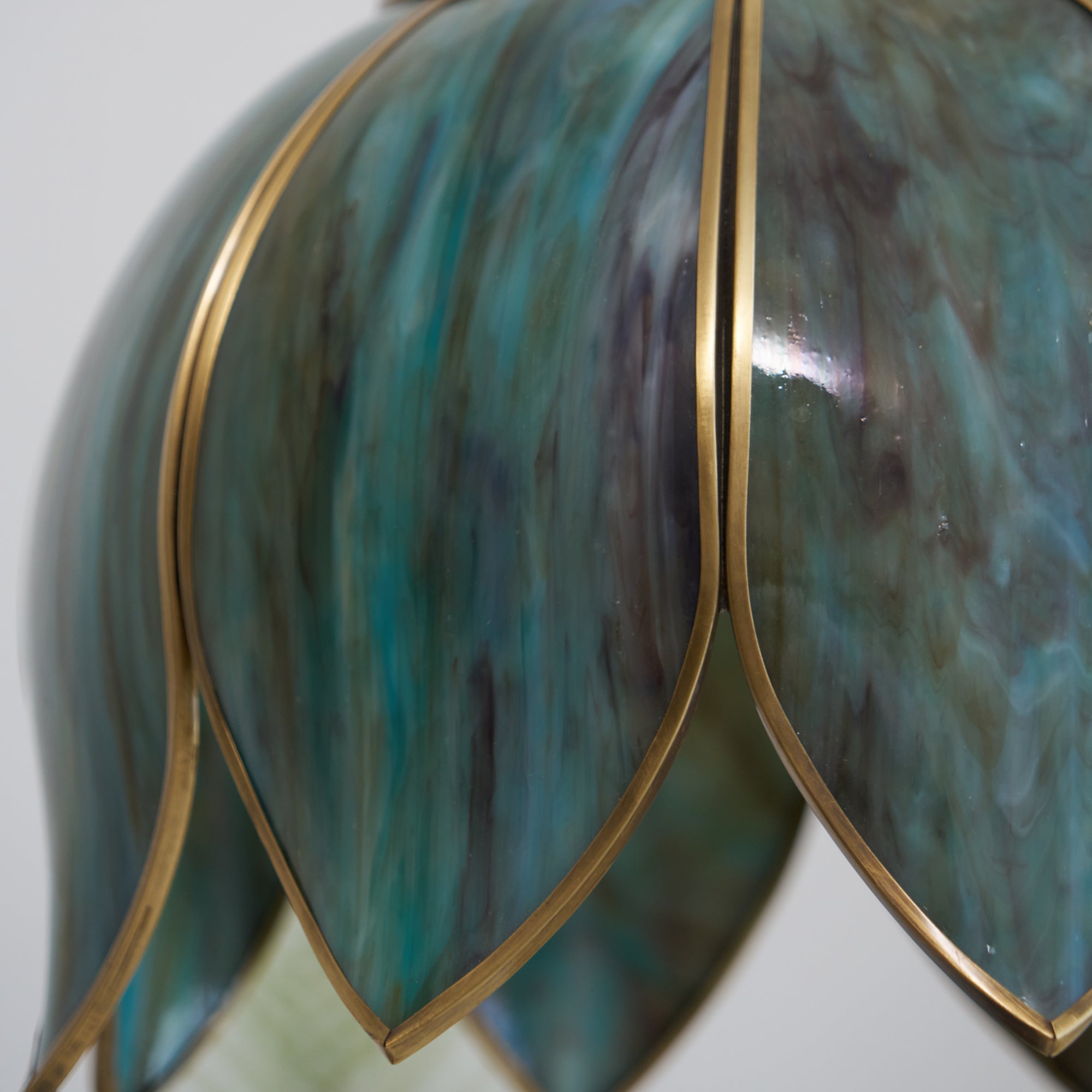 Glass Lotus Pendant Light