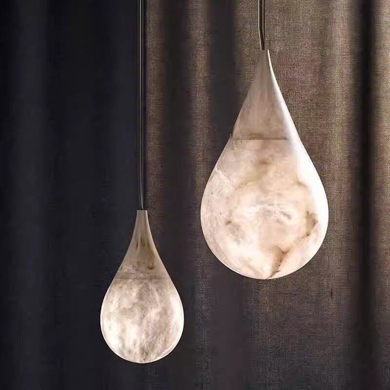 Tova Teardrop Alabaster Pendant Lamp