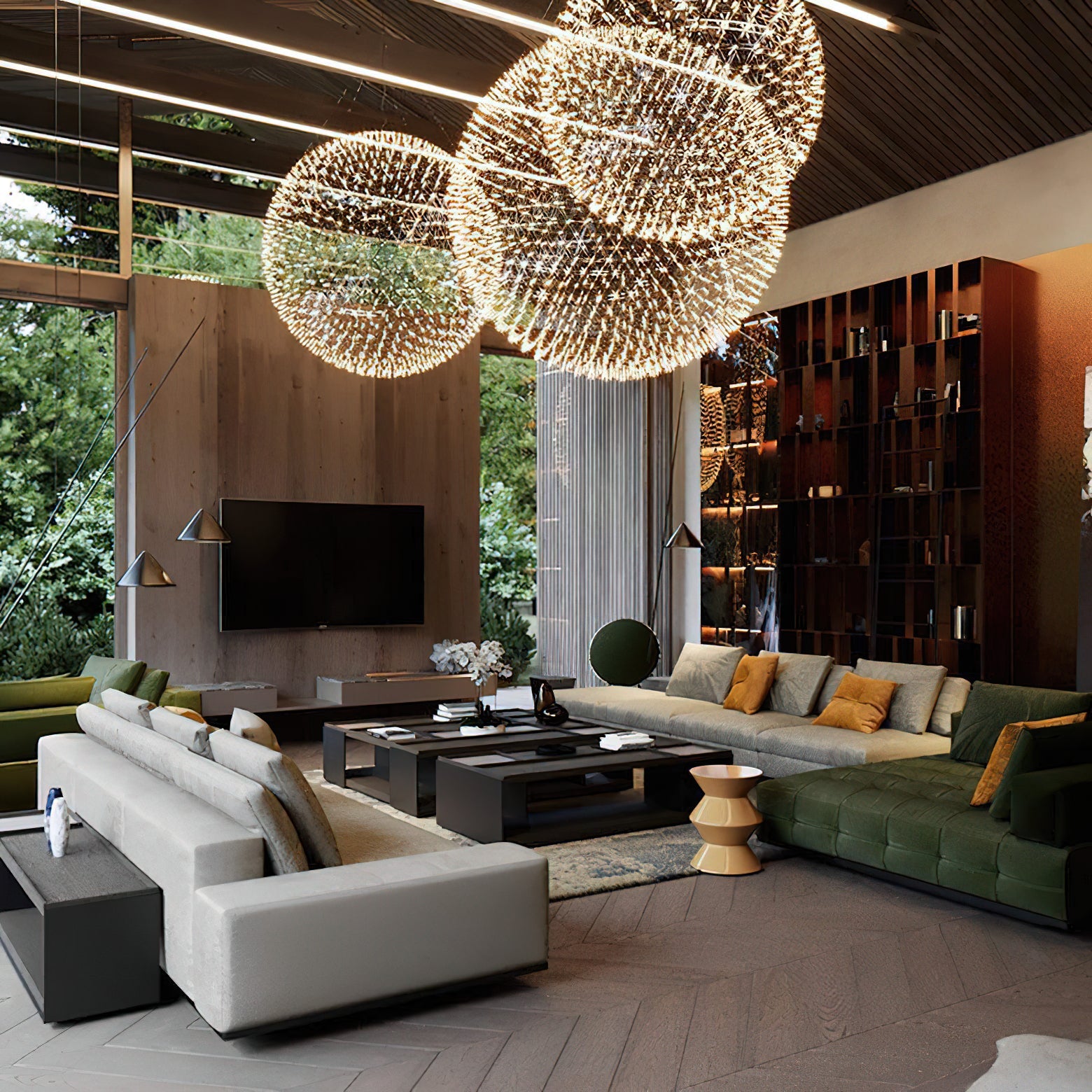 Geodesic Sphere Chandelier
