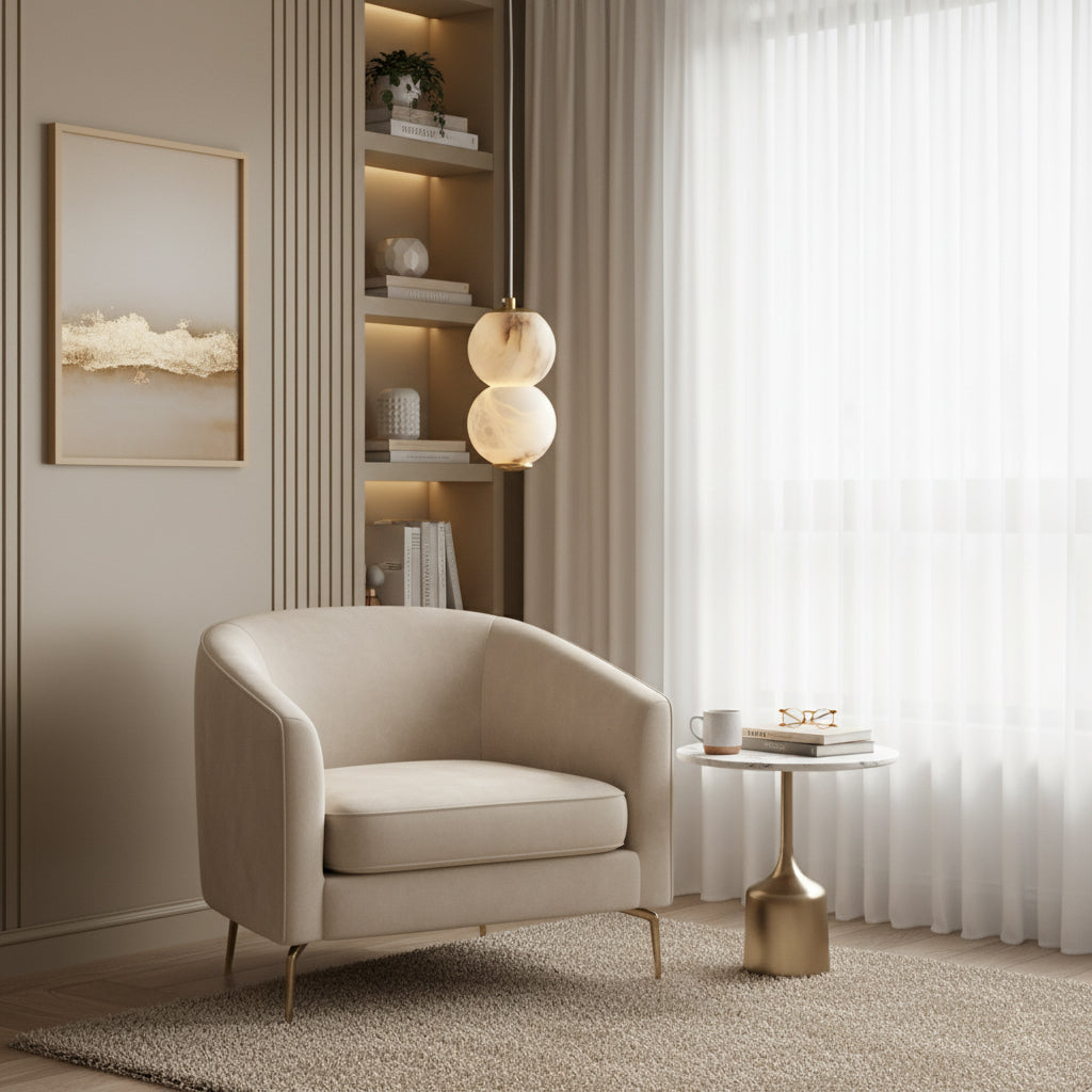 Alabaster  Orb Pendant Light