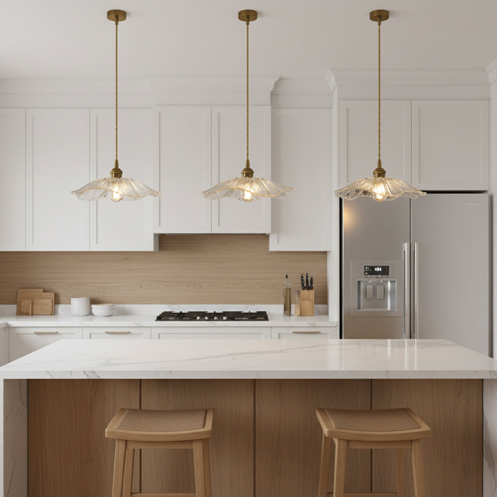Glass Petal Pendant Light